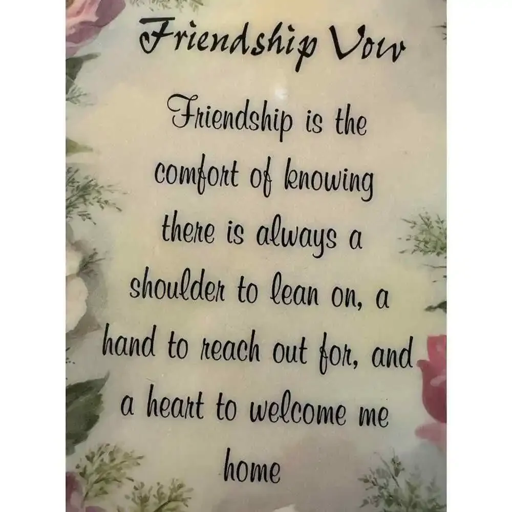 WALL PLAQUE Friendship Vow Plaque